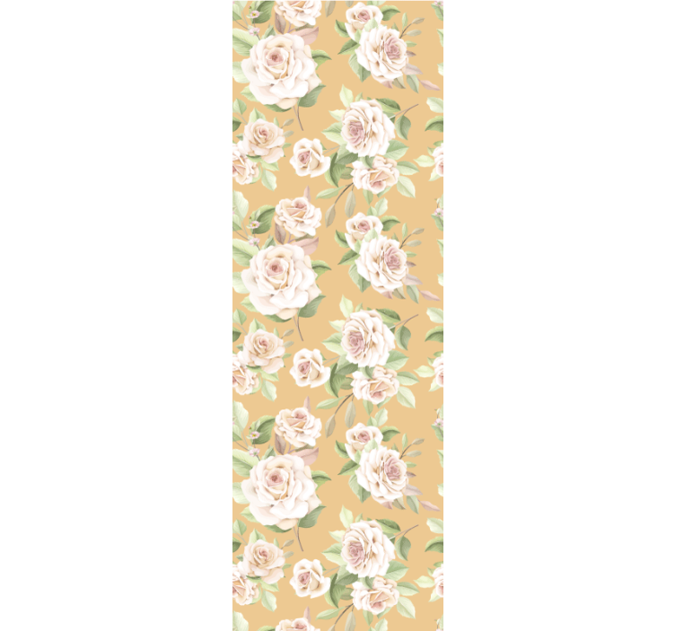 Dining room roller blind french provincial roses pattern - TenStickers