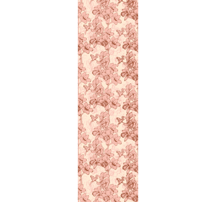 Dining room roller blind with vintage 3d flowers - TenStickers