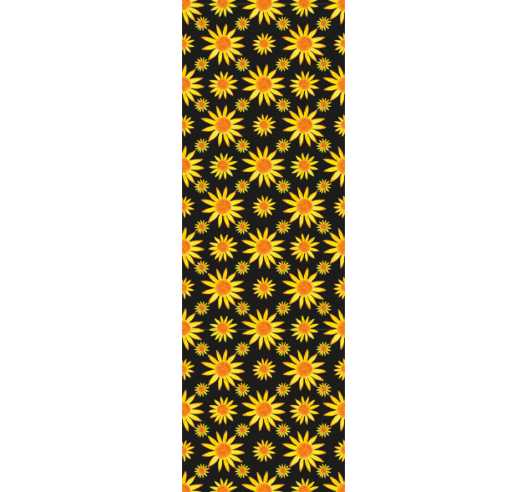 Sunflower on black dining room roller blind - TenStickers