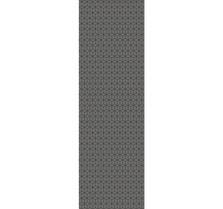 Dining room roller blind 3d gray cubes design - TenStickers