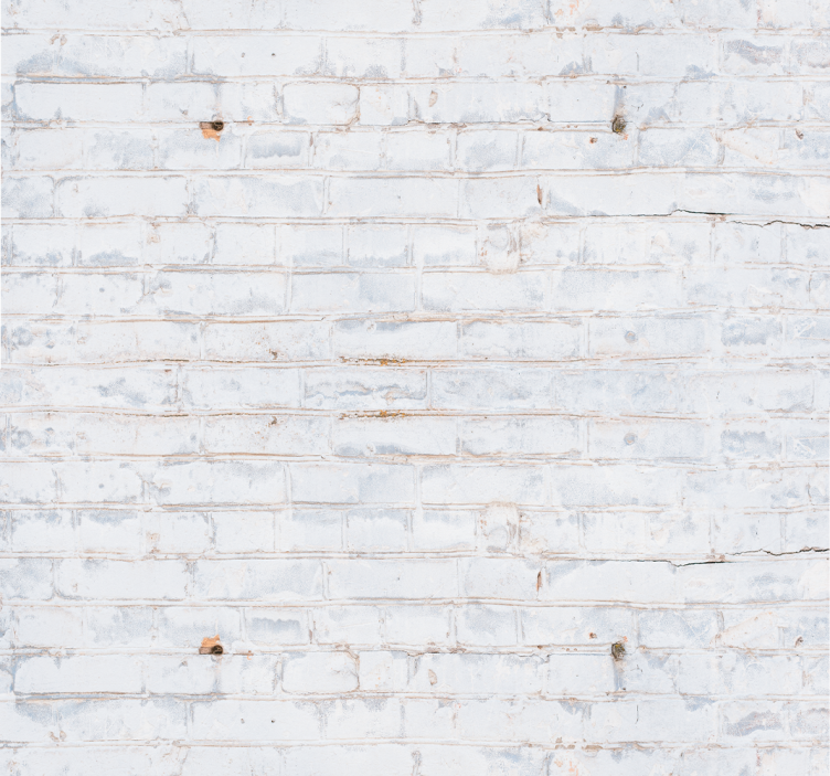Dining room roller blind in white brick design - TenStickers