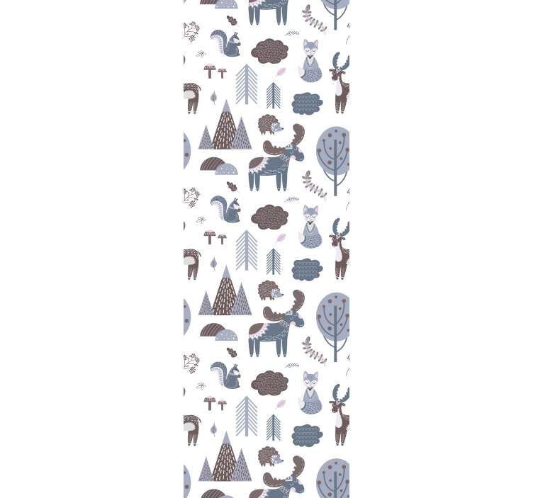 Children room roller blind nordic animals - TenStickers