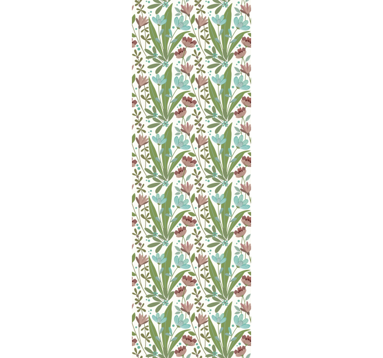 Office roller blind in granny chic floral design - TenStickers