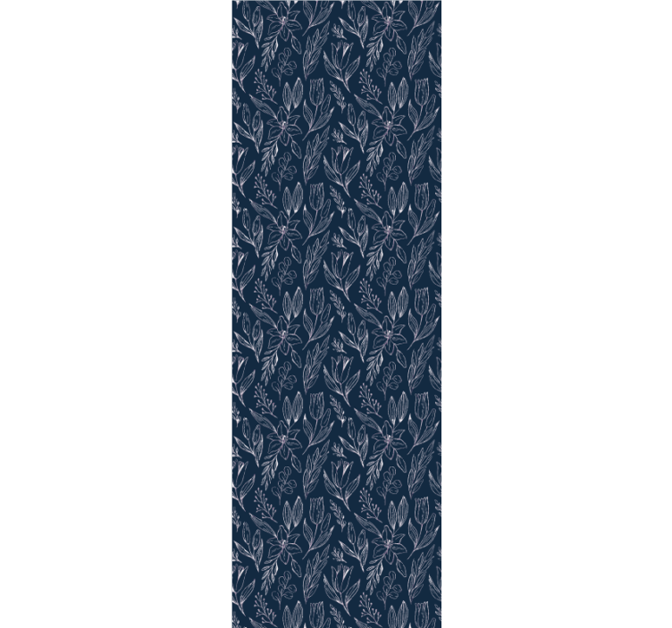 Office roller blind lilies seamless floral pattern - TenStickers