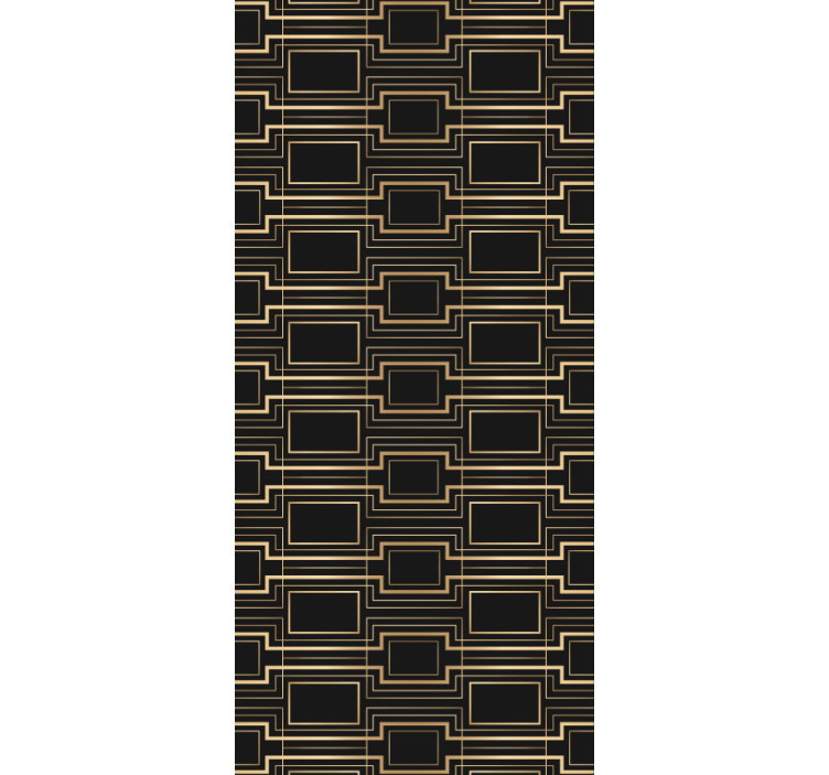 Office roller blind with gold frame art decor - TenStickers