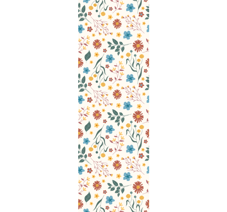 Office roller blind with assorted flowers and plants - TenStickers