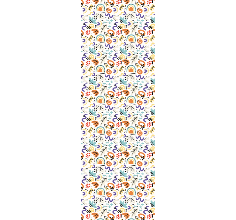Office roller blind with organic flat abstract design - TenStickers