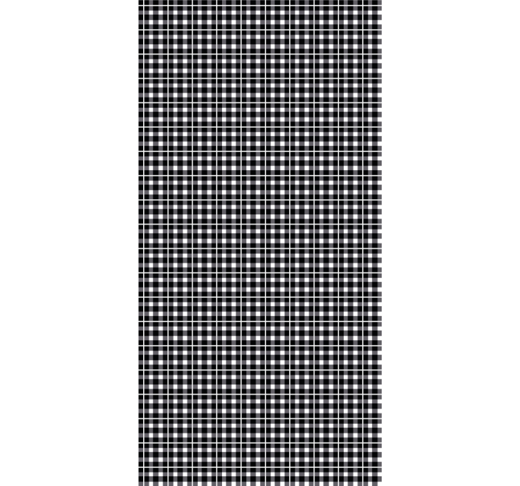Office roller blind in black and white gingham - TenStickers