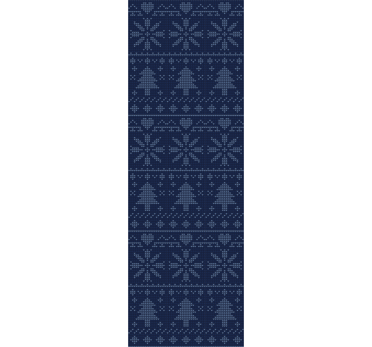 Office roller blind in navy blue christmas knit pattern - TenStickers