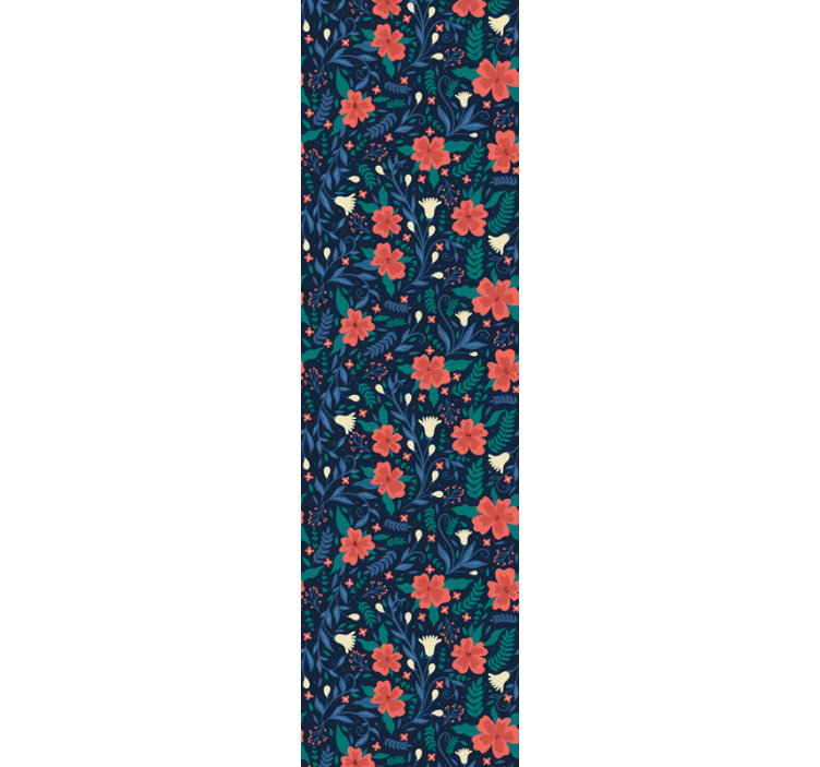 Office roller blind with nordic floral art - TenStickers