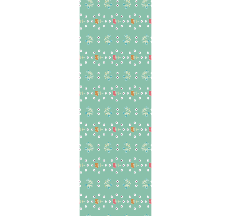 Office roller blind with vintage floral pattern - TenStickers