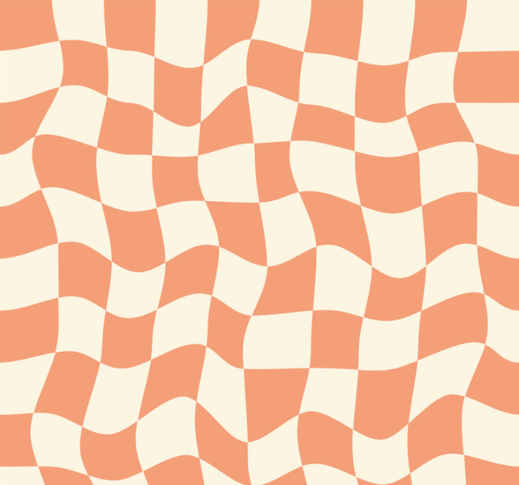 Teenage bedroom roller blind with funky checkered design - TenStickers