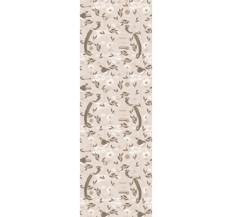 Teenage bedroom roller blind in vintage leaf design - TenStickers
