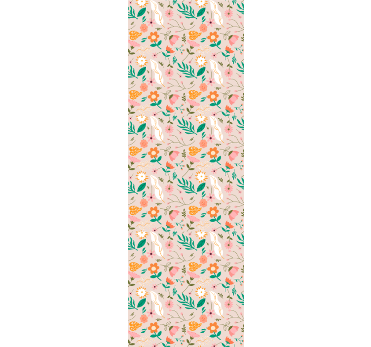 Teenage bedroom roller blind in pastel flower design - TenStickers