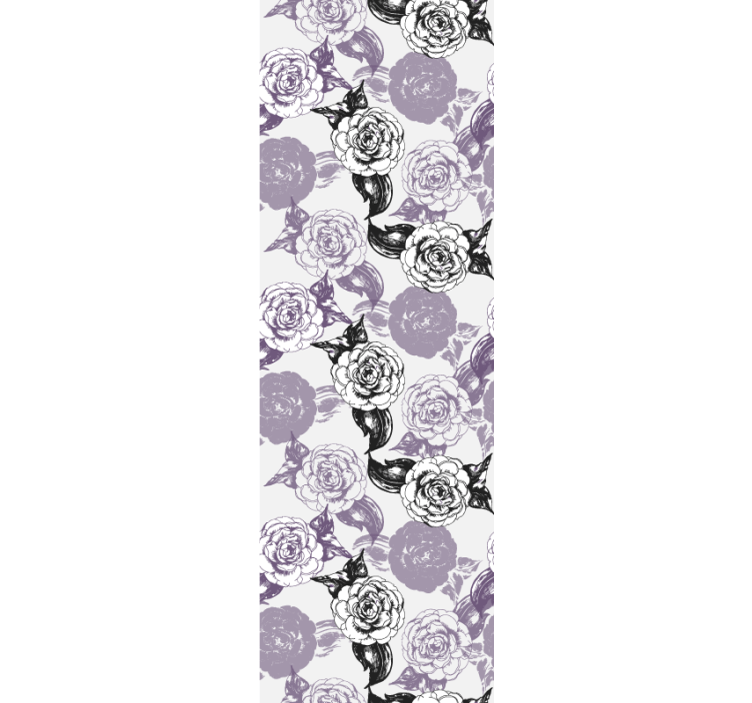 Teenage bedroom roller blind with purple flower design - TenStickers