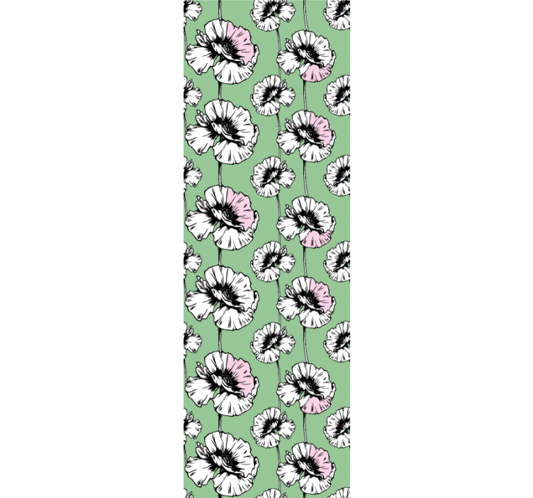 Teenage bedroom roller blind with wild daisy design - TenStickers
