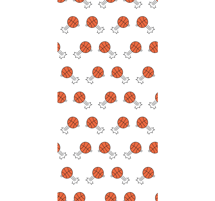 Teenage bedroom roller blind with hand-drawn basketballs - TenStickers