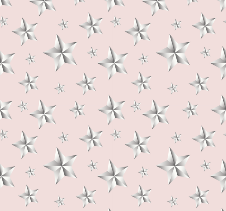 Teenage bedroom roller blind white stars on pink - TenStickers