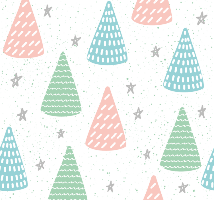 Teenage bedroom roller blind gray stars and trunks - TenStickers