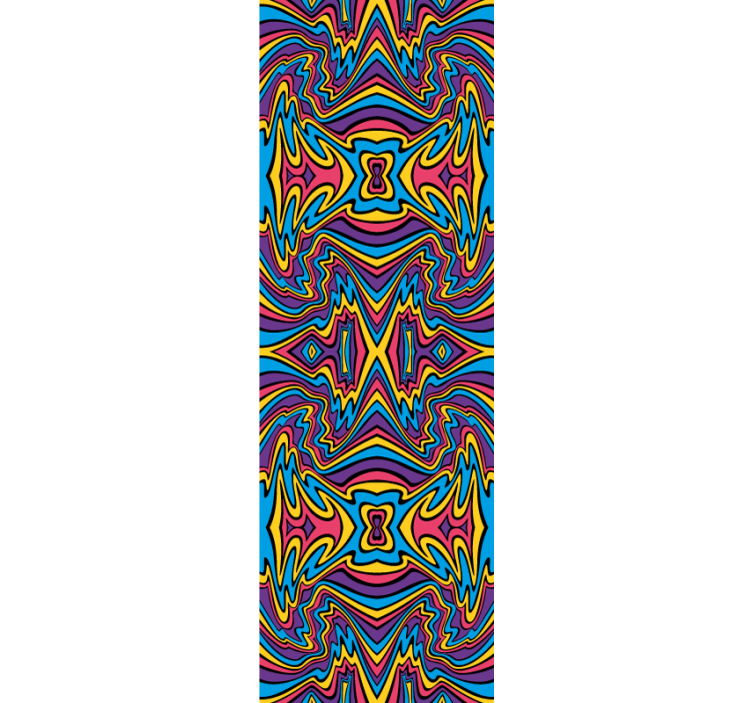 Vivid colors groovy lines teenage bedroom roller blind - TenStickers
