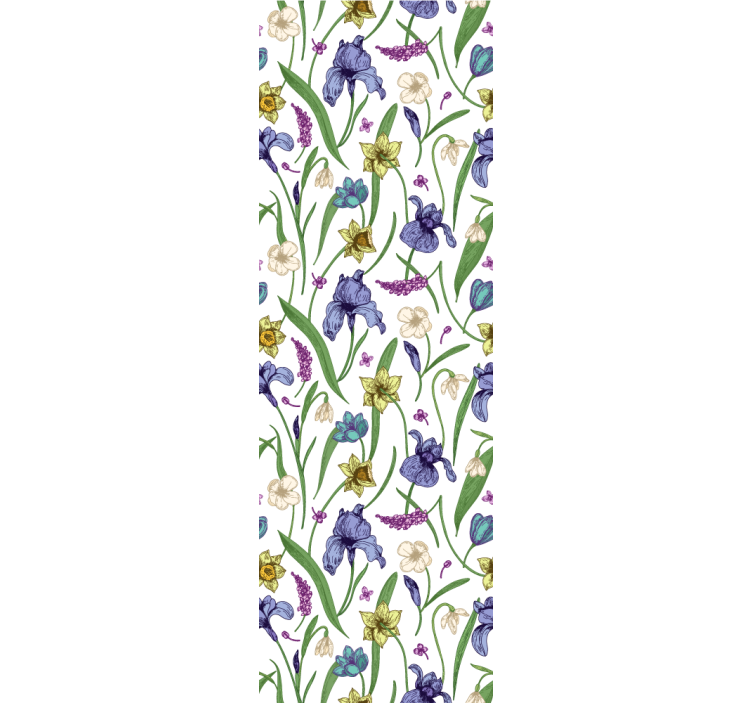 Teenage bedroom roller blind floral design - TenStickers