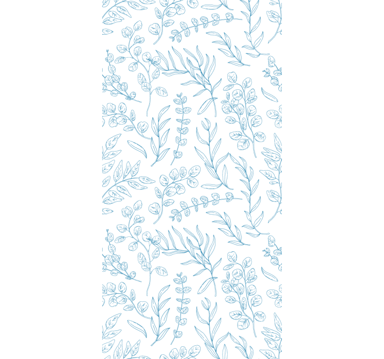 Teenage bedroom roller blind with slender plants - TenStickers