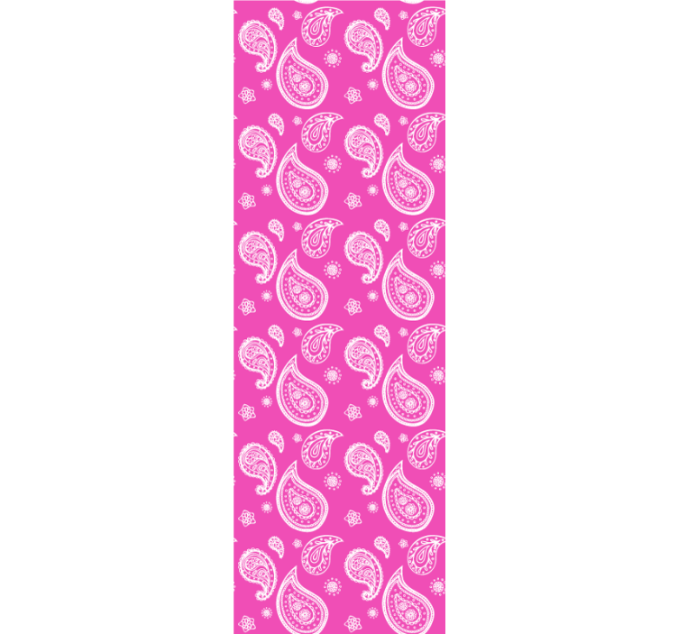Teenage bedroom roller blind in vibrant pink paisley - TenStickers