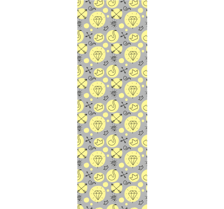 Teenage bedroom roller blind graffiti diamonds crowns - TenStickers