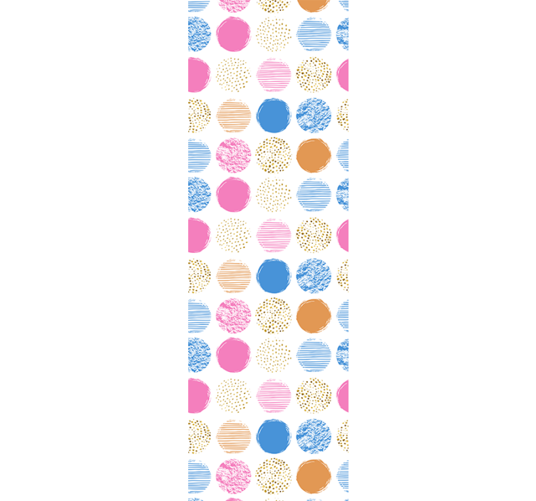 Teenage bedroom roller blind with colorful dot design - TenStickers