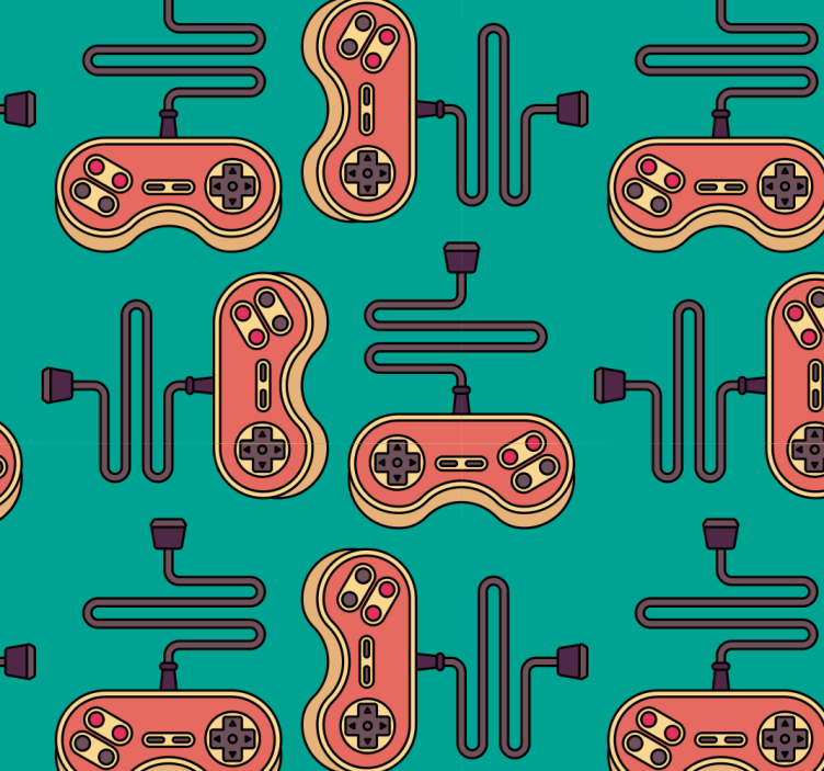 Teenage bedroom roller blind with gaming design - TenStickers