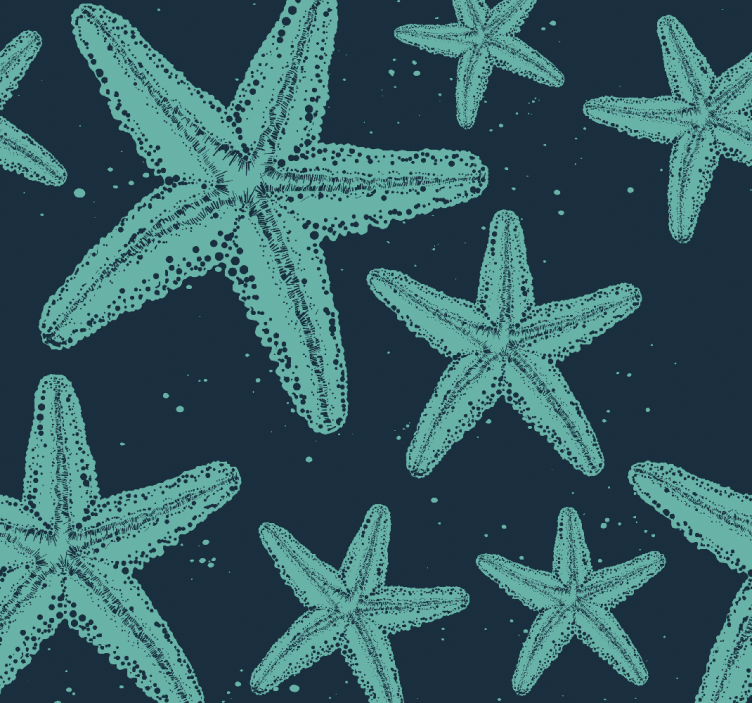 Teenage bedroom roller blind in starfish bluetones - TenStickers