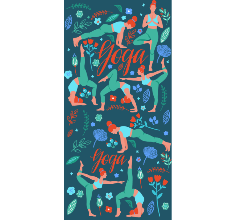 Teenage bedroom roller blind with woman doing yoga - TenStickers
