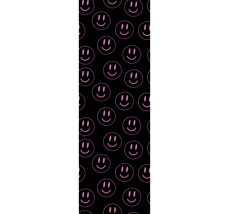 Teenage bedroom roller blind with white and purple smiles - TenStickers