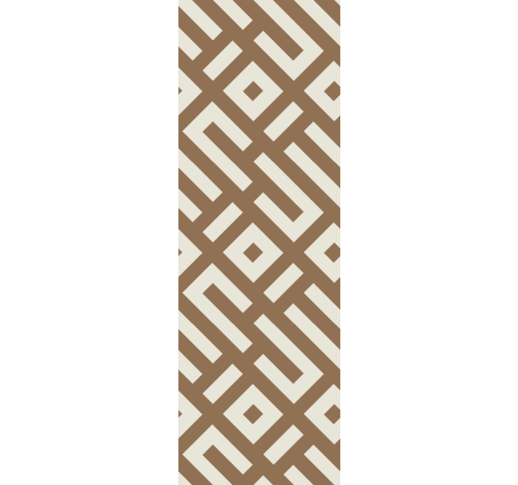 Modern roller blind in earthy geometric design - TenStickers