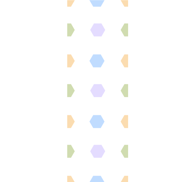 Modern roller blind in multicolor hexagons on light - TenStickers