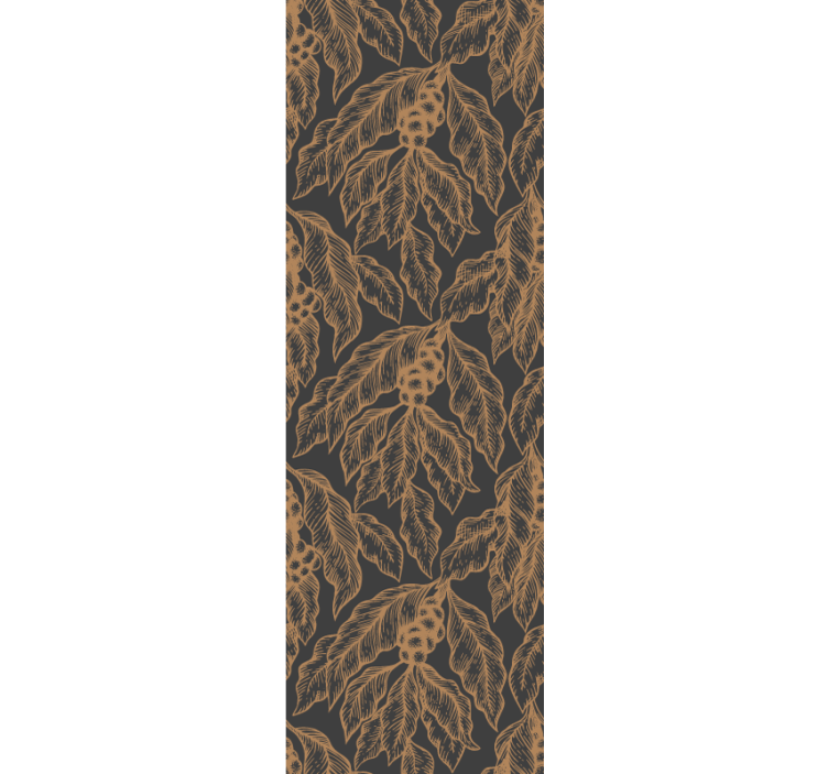 Modern roller blind coffee tree branch pattern - TenStickers