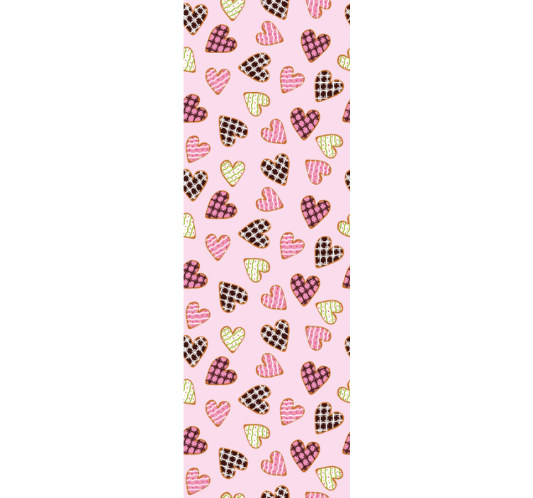 Modern roller blind cute heart cookies - TenStickers
