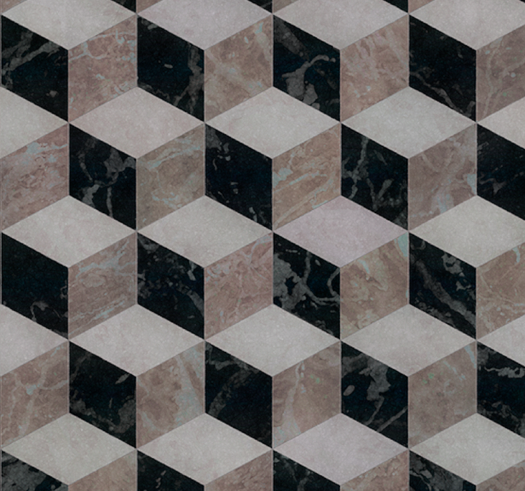 Modern roller blind with 3d minimalist tiles - TenStickers