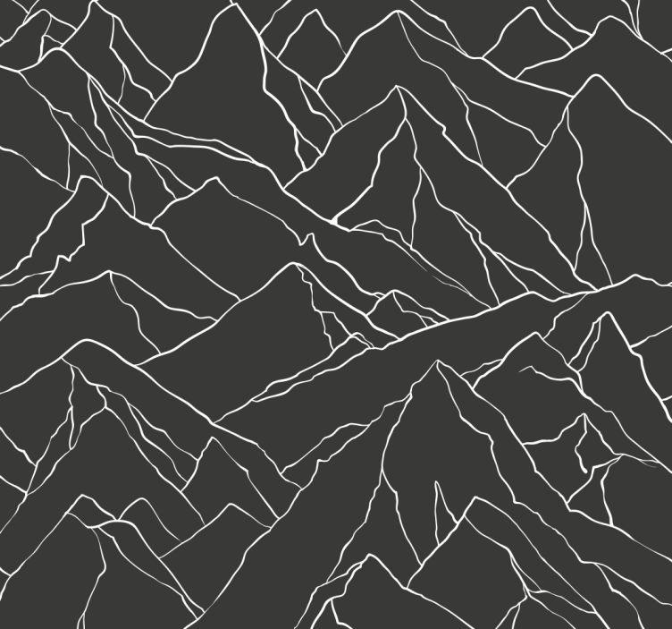 Modern roller blind mountain silhouette design - TenStickers