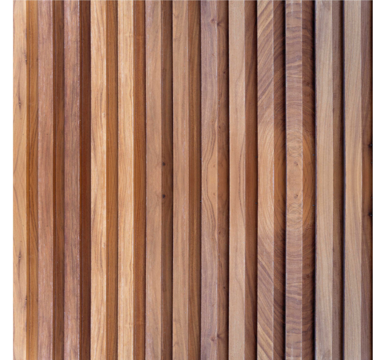 Beige roller blind with vertical wood slats - TenStickers