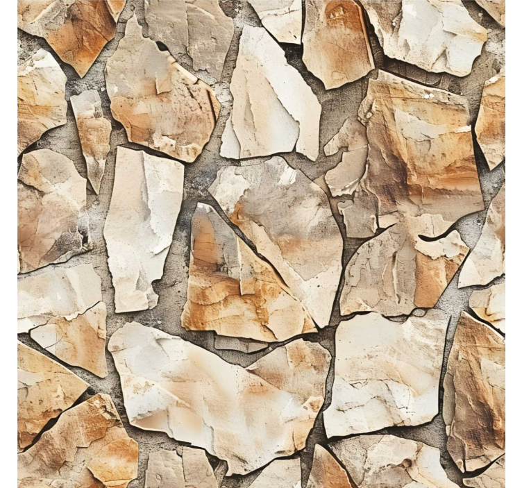 Beige roller blind with rustic design pattern - TenStickers