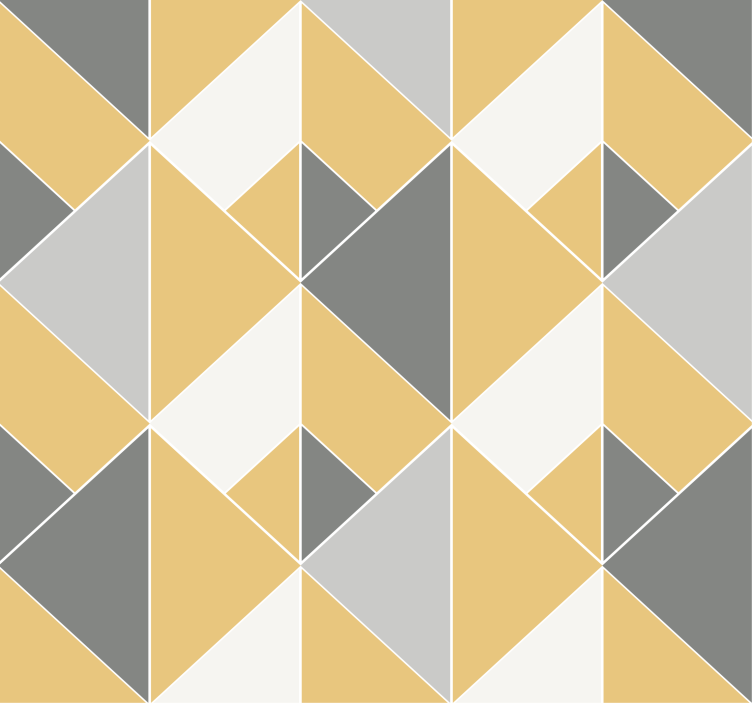 Yellow roller blind with yellow and grey pattern - TenStickers