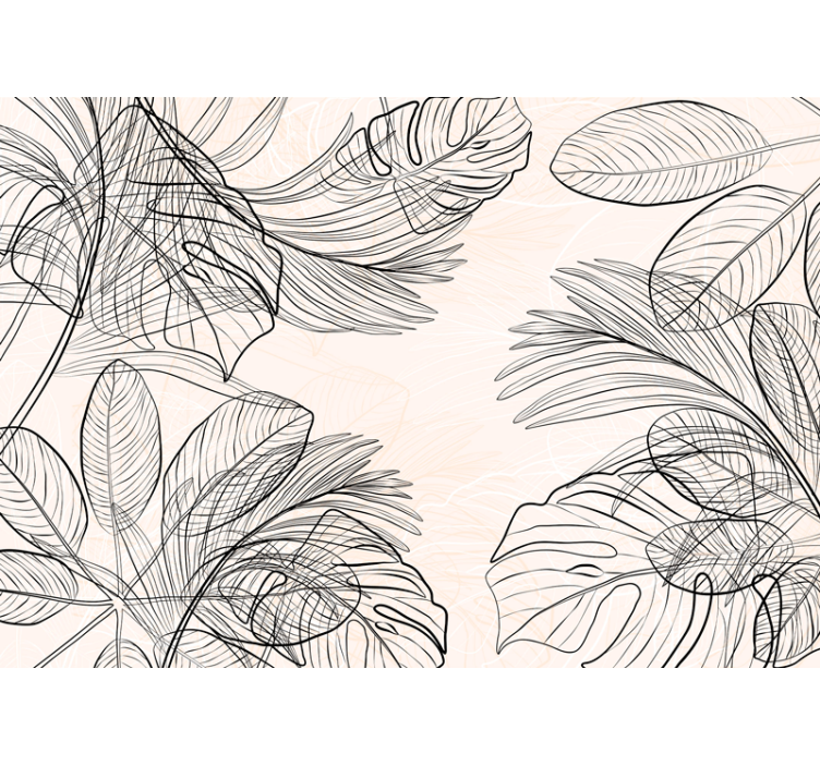 Kitchen roller blind with warm-colored leaf patterns - TenStickers