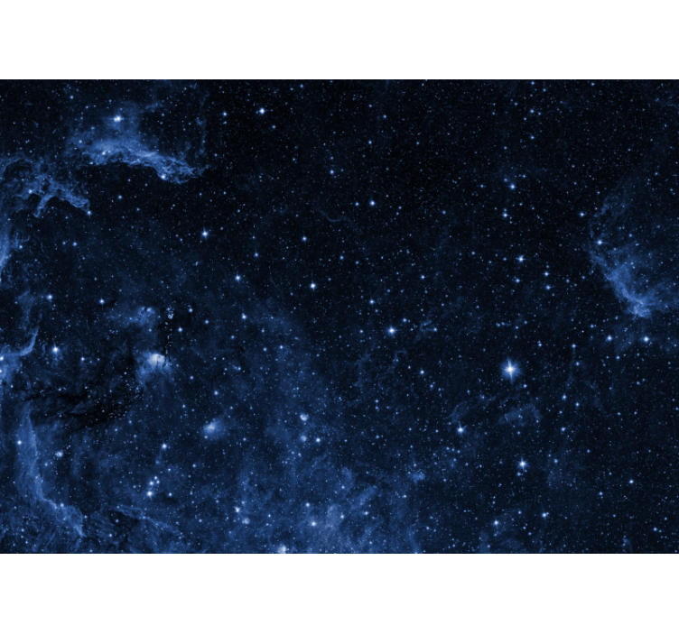 Black roller blind galaxy wall mural with constellations - TenStickers