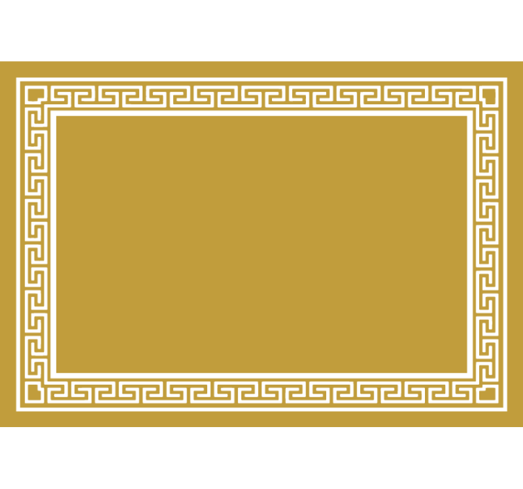 Yellow roller blind in greek style - TenStickers