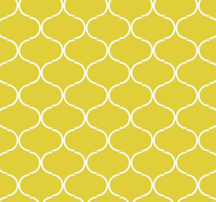 Yellow roller blind with geometric line pattern - TenStickers