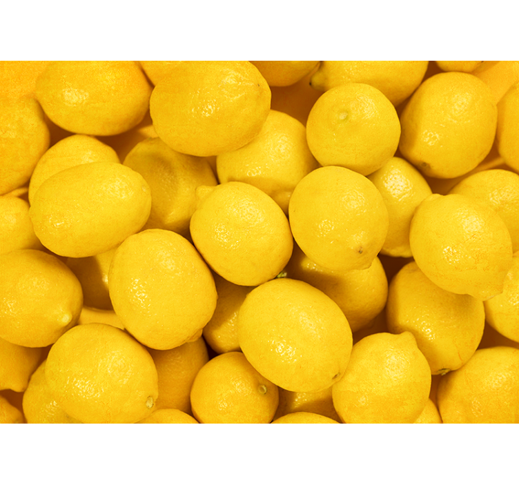 Yellow roller blind with lemon design - TenStickers