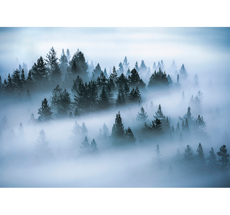 Living room roller blind morning mist - TenStickers