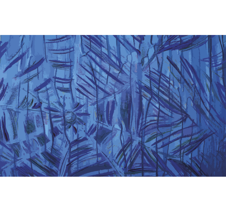 Blue roller blind with blue ink spider web design - TenStickers