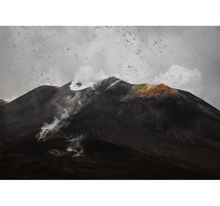 Living room roller blind foggy etna landscape - TenStickers